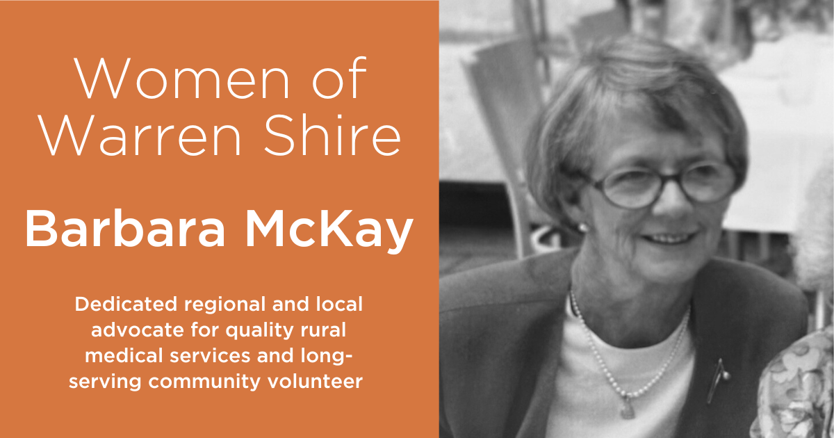 Women of Warren Shire - Barbara McKay - Post Image